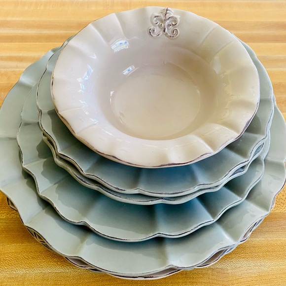 Anthropologie Other - Anthropologie Grace Plates and Bowls Set of 7 EUC